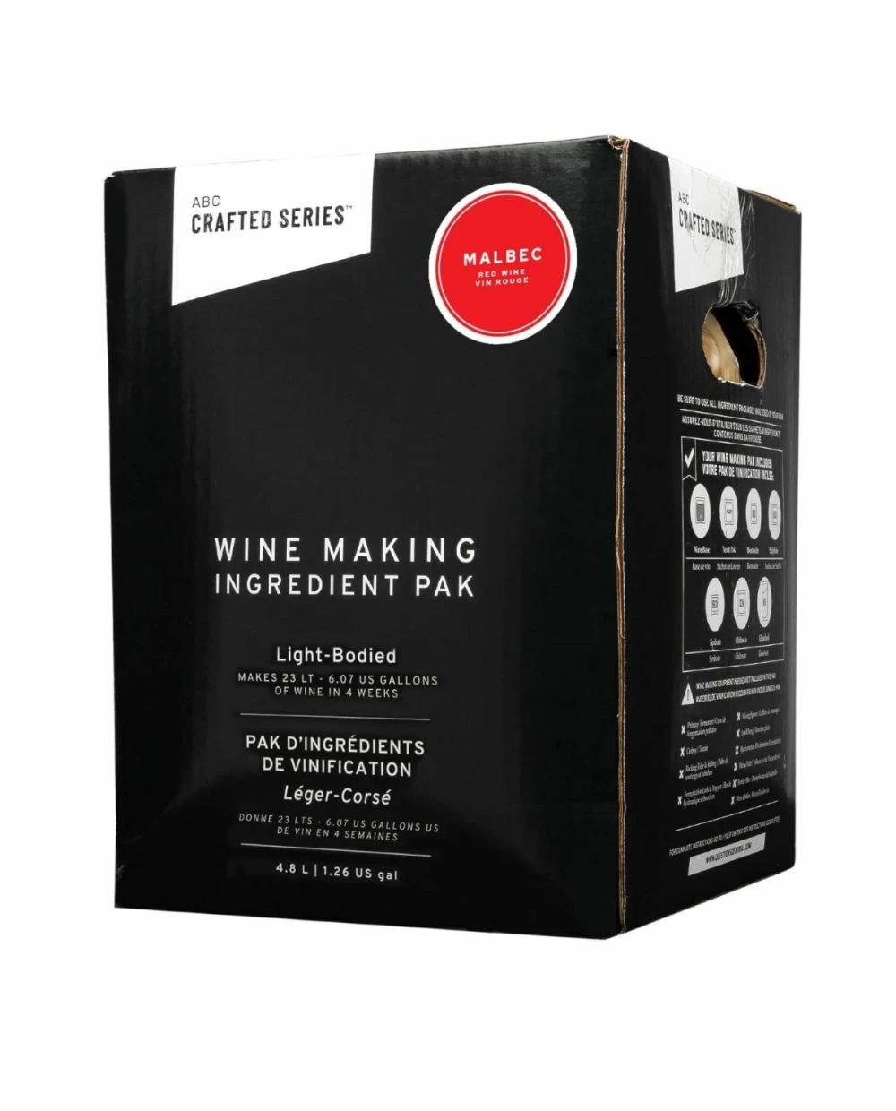 ABC Malbec Wine Kit - Light Bodied 7% 4.8 Litres Juice 1 ABC Malbec Wine Kit - Light Bodied 7% 4.8 Litres Juice