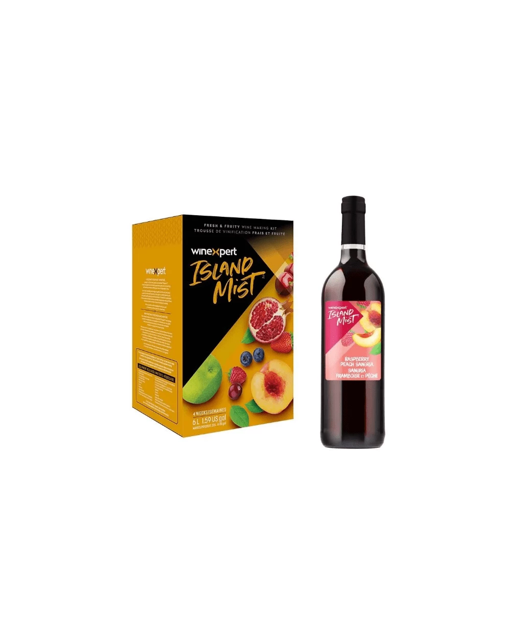Island Mist Raspberry Peach Sangria Wine Kit - Winexpert 1 Island Mist Raspberry Peach Sangria Wine Kit - Winexpert