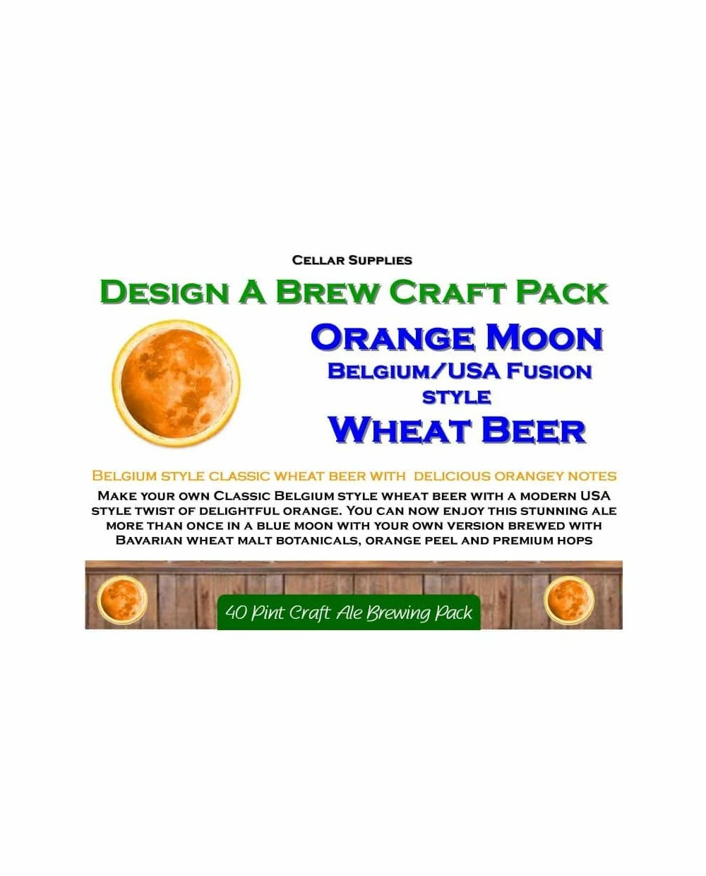 Orange Moon Wheat Beer Kit 1 Orange Moon Wheat Beer Kit