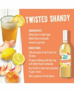Winexpert Twisted Mist™ White Peach Lemonade Wine Kit -Beer Drinks Shop twisted mist cocktail white peach lemonade